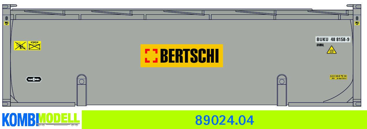 Kombimodell 89024.04 WB-B /Ct 30' Silo Bertschi" (silber, Logo neu)" #BUKU 488158